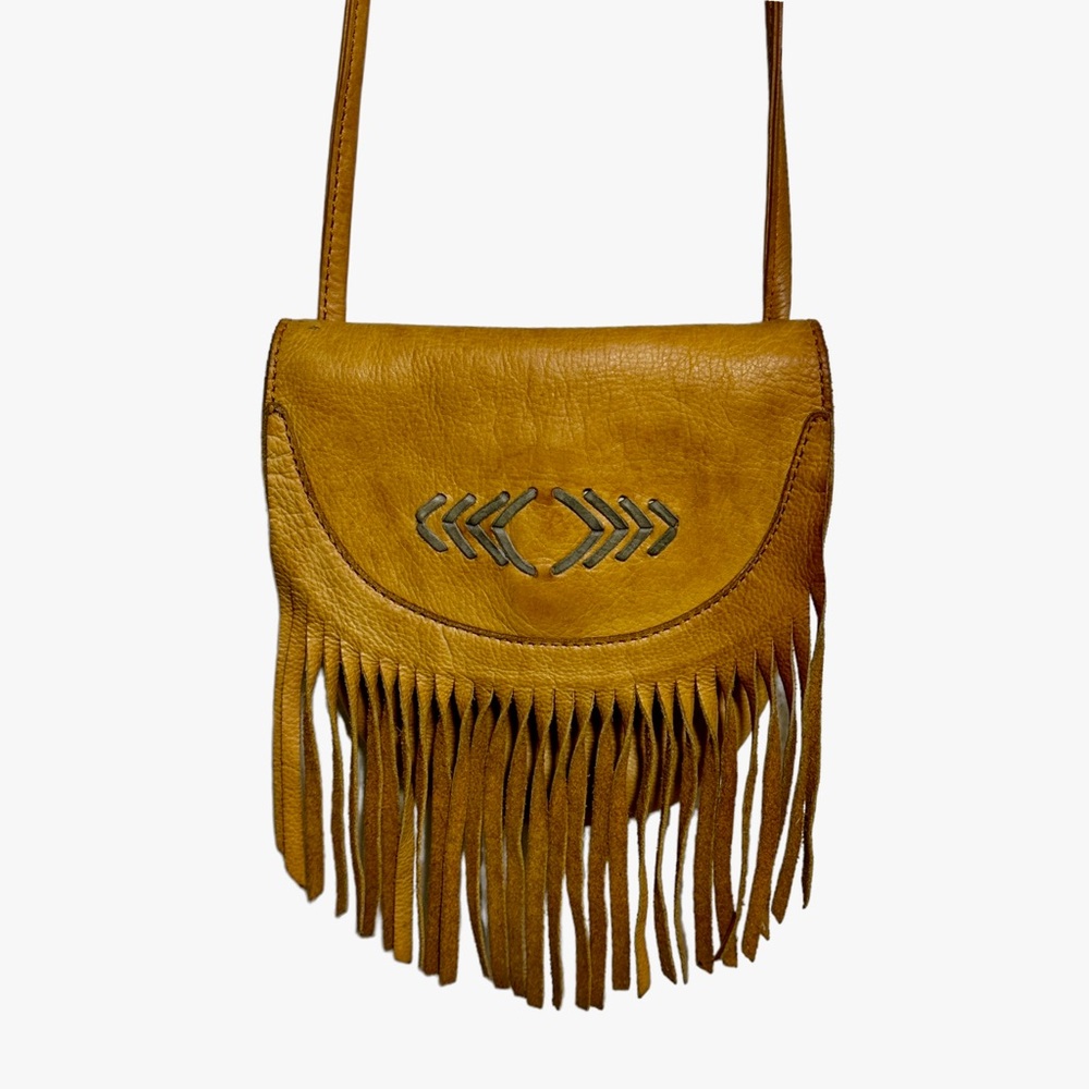 Cut n paste leather with fridge crossbody